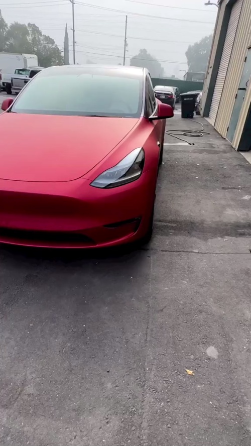 Ravoony Plus Matte Red Metallic Car Vinyl Wrap review Adel Kouaidia