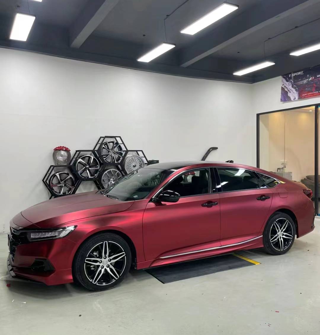 Ravoony Plus PET Matte Chrome Romanee Red Vinyl Car Wrap review Taylor 00