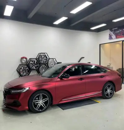 Ravoony Plus Matte Chrome Romanee Red Vinyl Car Wrap review Taylor  00