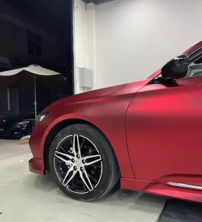 Ravoony Plus Matte Chrome Romanee Red Vinyl Car Wrap review Taylor  01