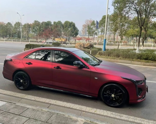 Ravoony Plus PET Matte Chrome Romanee Red Vinyl Car Wrap review 