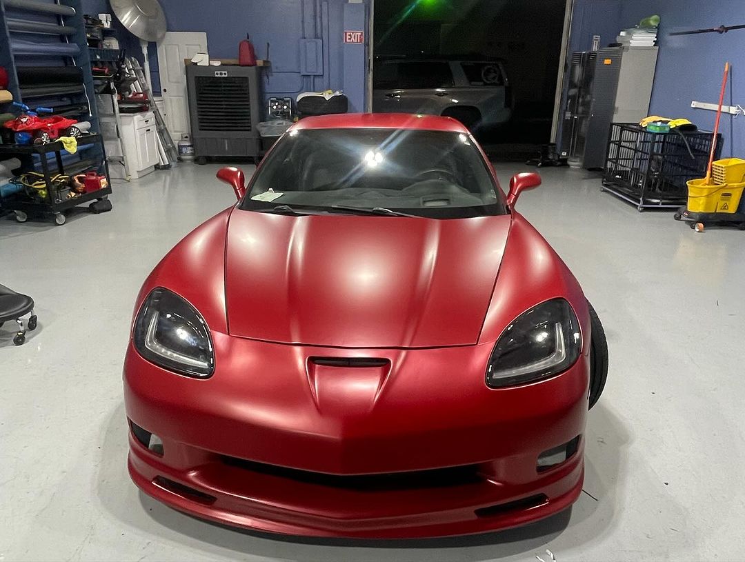 Ravoony Plus Matte Red Metallic Car Vinyl Wrap review Barbara Laiche 02