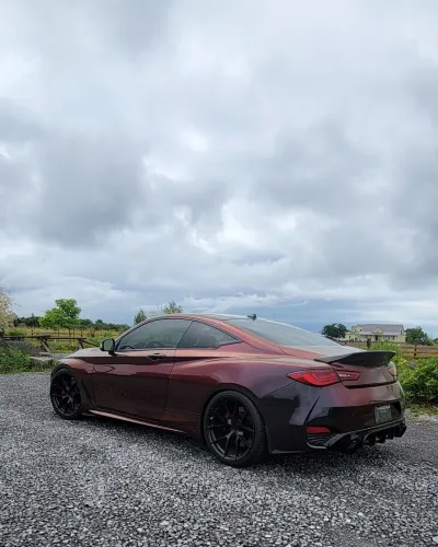 Ravoony Plus PET Gloss Color Shift Rainbow Drift Black Red Vinyl Wrap review Pam Bollo
