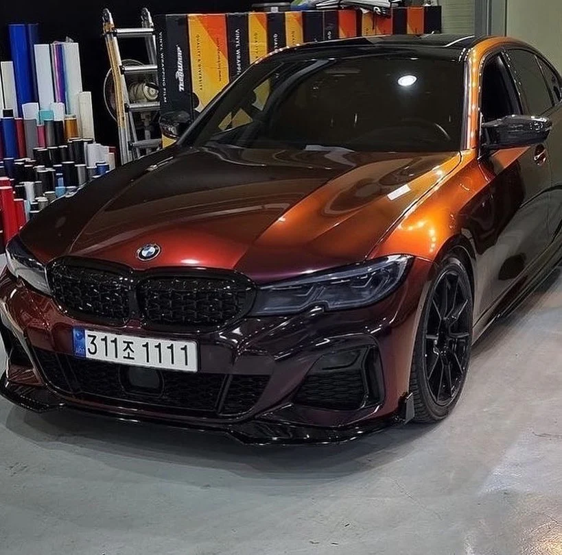 Ravoony Plus PET Gloss Color Shift Rainbow Drift Black Red Vinyl Wrap review Jason Telfort