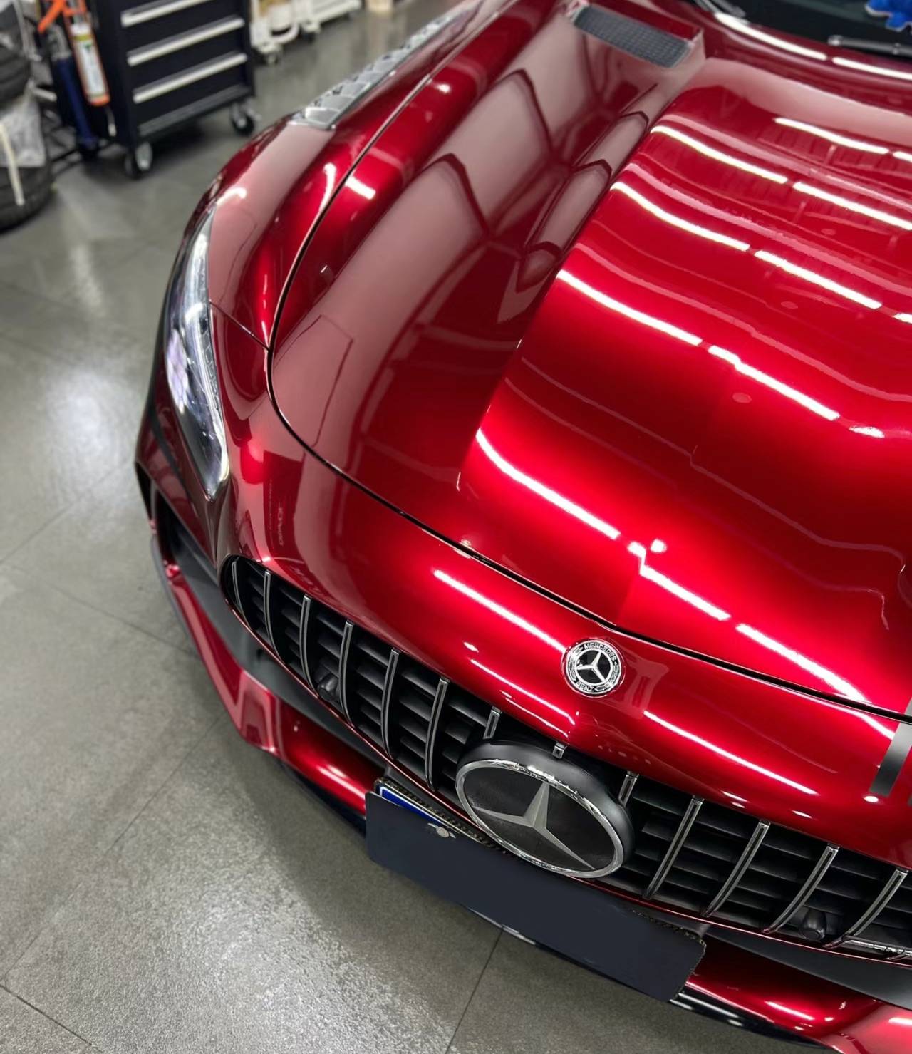 Ravoony Plus Gloss Metallic Vampire Red Vinyl Car Wrap review Adina Rogers 01