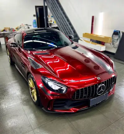Ravoony Plus Gloss Metallic Vampire Red Vinyl Car Wrap review Adina Rogers 00