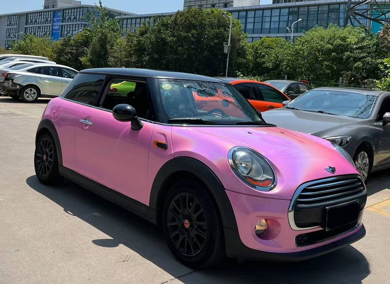 Ravoony Plus Glossy Laser Pink Car Vinyl Wrap review winnie grace