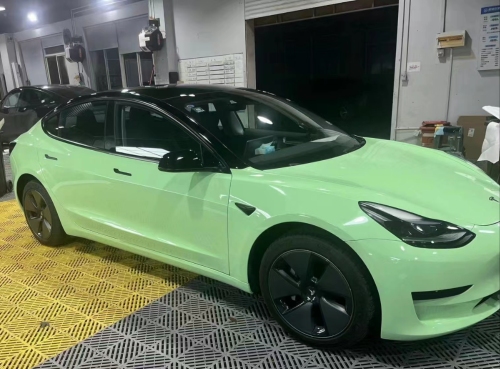 Ravoony Plus Ferrari Gloss Moss Green Vinyl Car Wrap review 