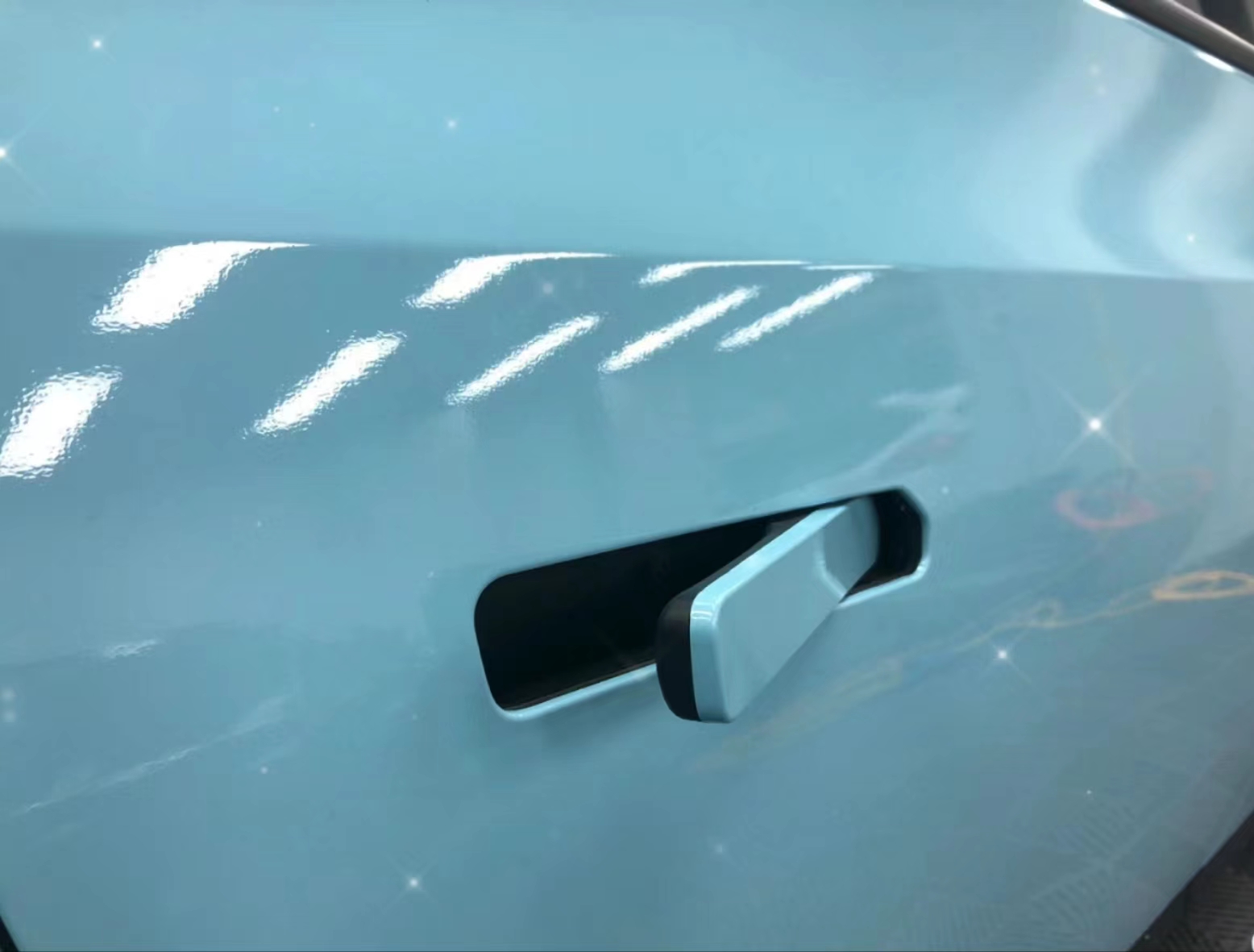 Ravoony Plus PET Glossy Crystal Light Blue Car Vinyl Wrap review Ramon Barraza 01