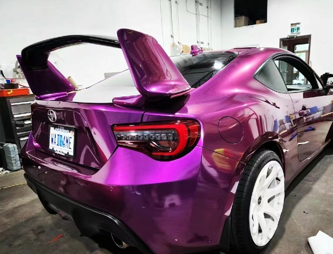   Ravoony Plus Ultra Gloss Metal Paint Grape Purple Vinyl Wrap review Taelin Edwards 00