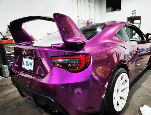   Ravoony Plus Ultra Gloss Metal Paint Grape Purple Vinyl Wrap review 