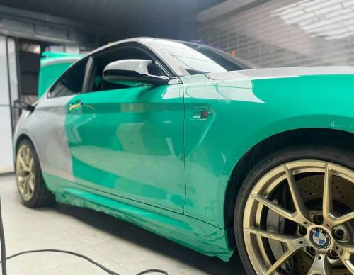 Ravoony Plus PET Glossy Porsche Mint Green Car Wrap review