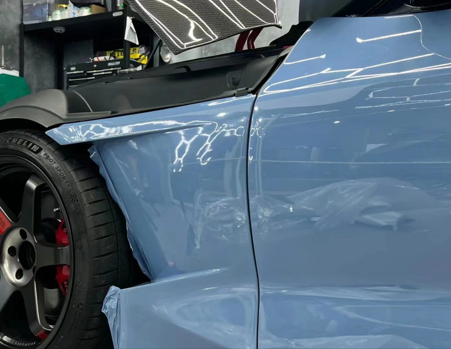 Ravoony Plus Gloss China Blue Car Vinyl Wrap review Chris Sanchez 00