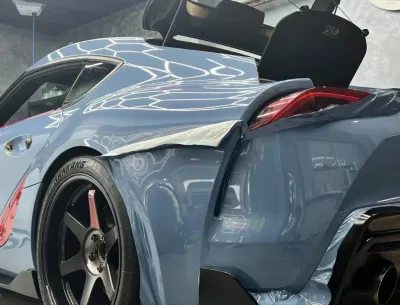 Ravoony Plus PET Gloss China Blue Car Vinyl Wrap review Chris Sanchez 01