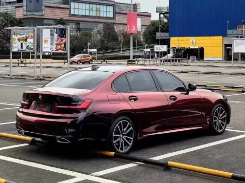 Ravoony Plus PET Gloss Color Shift Rainbow Drift Black Red Vinyl Wrap review 