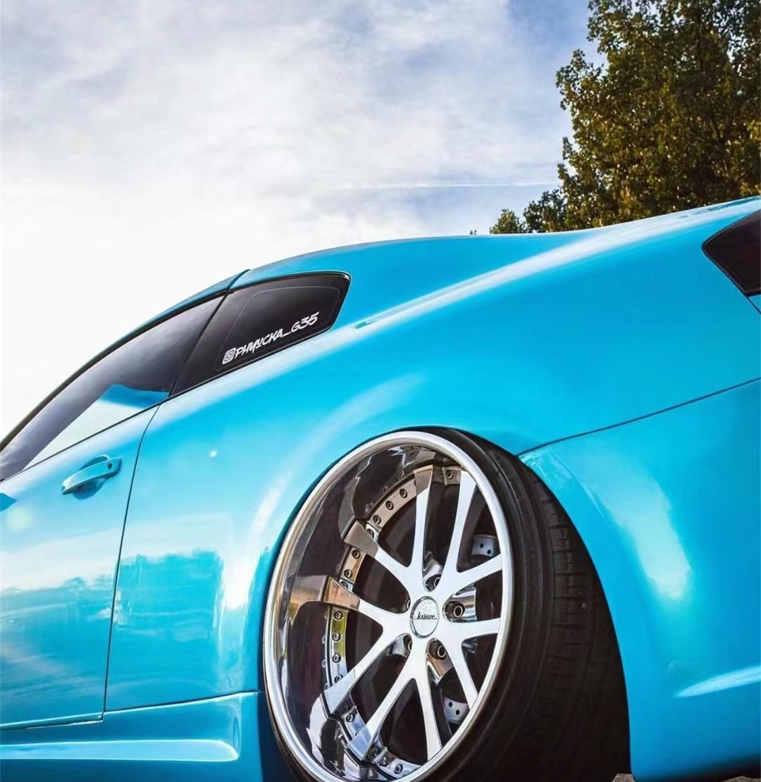 Ravoony Plus Gloss Metal Paint Ocean Blue Car Wrap review Darius Smith 03