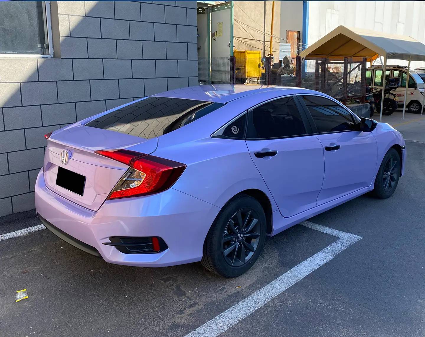 Ravoony Plus Glossy Twin Silver Purple Car Vinyl Wrap review Richard McInnis 01
