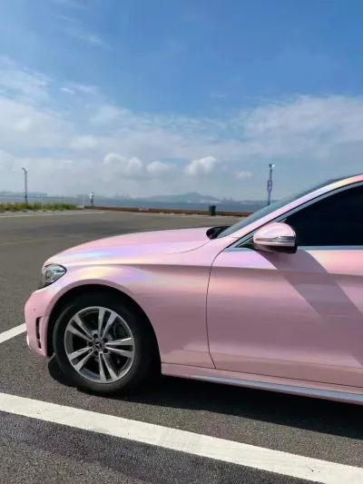 Ravoony Plus Gloss Laser Light Pink Car Wrap review Raemar Williams 01