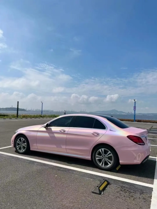 Ravoony Plus Gloss Laser Light Pink Car Wrap review 