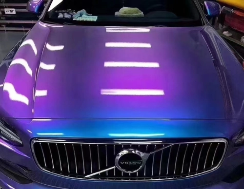 Ravoony Plus Glossy Auroral Blue Purple Car Wrap review 