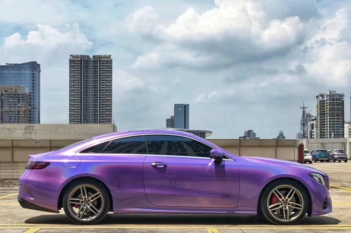 Ravoony Plus Glossy Laser Light Purple Car Wrap review 