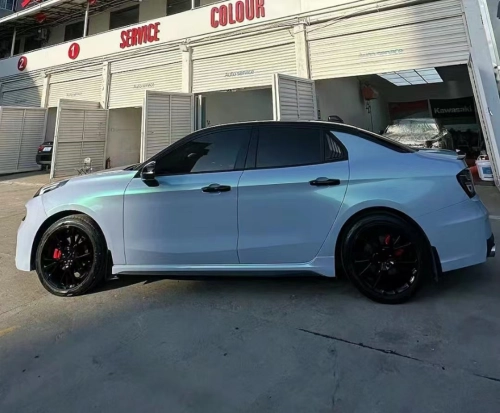 Ravoony Plus Glossy Twin Candy Pearl Aurora Car Wrap review 