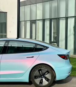   Ravoony Plus Matte Twin Pink Blue Car Vinyl Wrap review Mike Murphy 03
