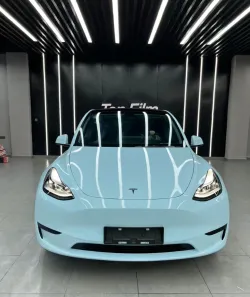 Ravoony Plus Glossy Crystal Glacier Blue Car Wrap review Laresia Fleming 01