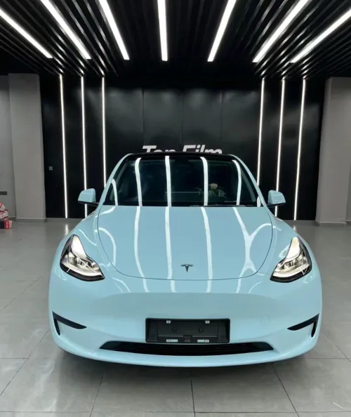 Ravoony Plus Glossy Crystal Glacier Blue Car Wrap review 