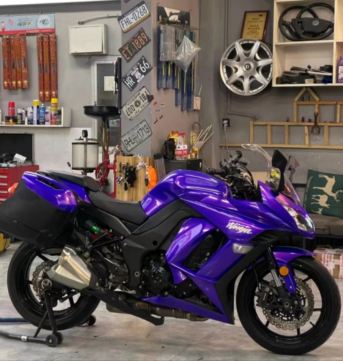 Ravoony Plus PET Glossy Explosion Purple Car Vinyl Wrap review 