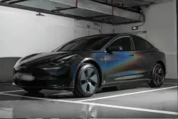 Ravoony Plus Glossy Laser Black Car Vinyl Wrap review Grady Bryant 01