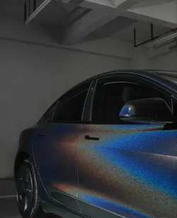 Ravoony Plus Glossy Laser Black Car Vinyl Wrap review Grady Bryant 03