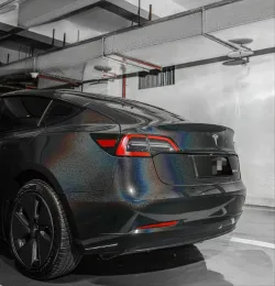 Ravoony Plus Glossy Laser Black Car Vinyl Wrap review Grady Bryant 02