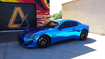 Ravoony Plus Glossy Chrome Blue Car Vinyl Wrap review Mustafa Kara