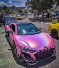 Ravoony Plus Glossy Laser Pink Car Vinyl Wrap review 0
