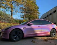 Ravoony Plus Glossy Laser Pink Car Vinyl Wrap review 0