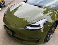 Ravoony Plus Audi Gloss Army Green Vinyl Car Wrap review 1