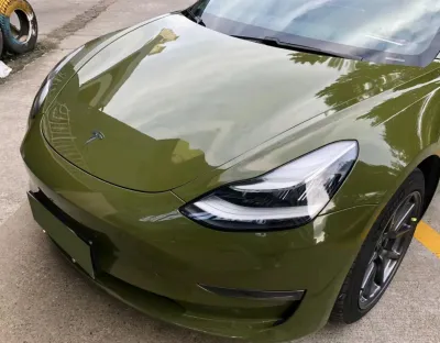 Ravoony Plus Audi Gloss Army Green Vinyl Car Wrap review skuu sanders 01