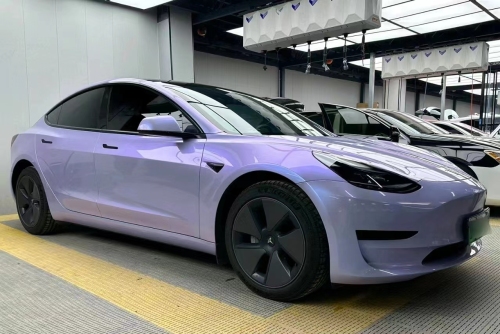 Ravoony Plus Glossy Twin Silver Purple Car Vinyl Wrap review 