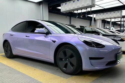 Ravoony Plus Glossy Twin Silver Purple Car Vinyl Wrap review 