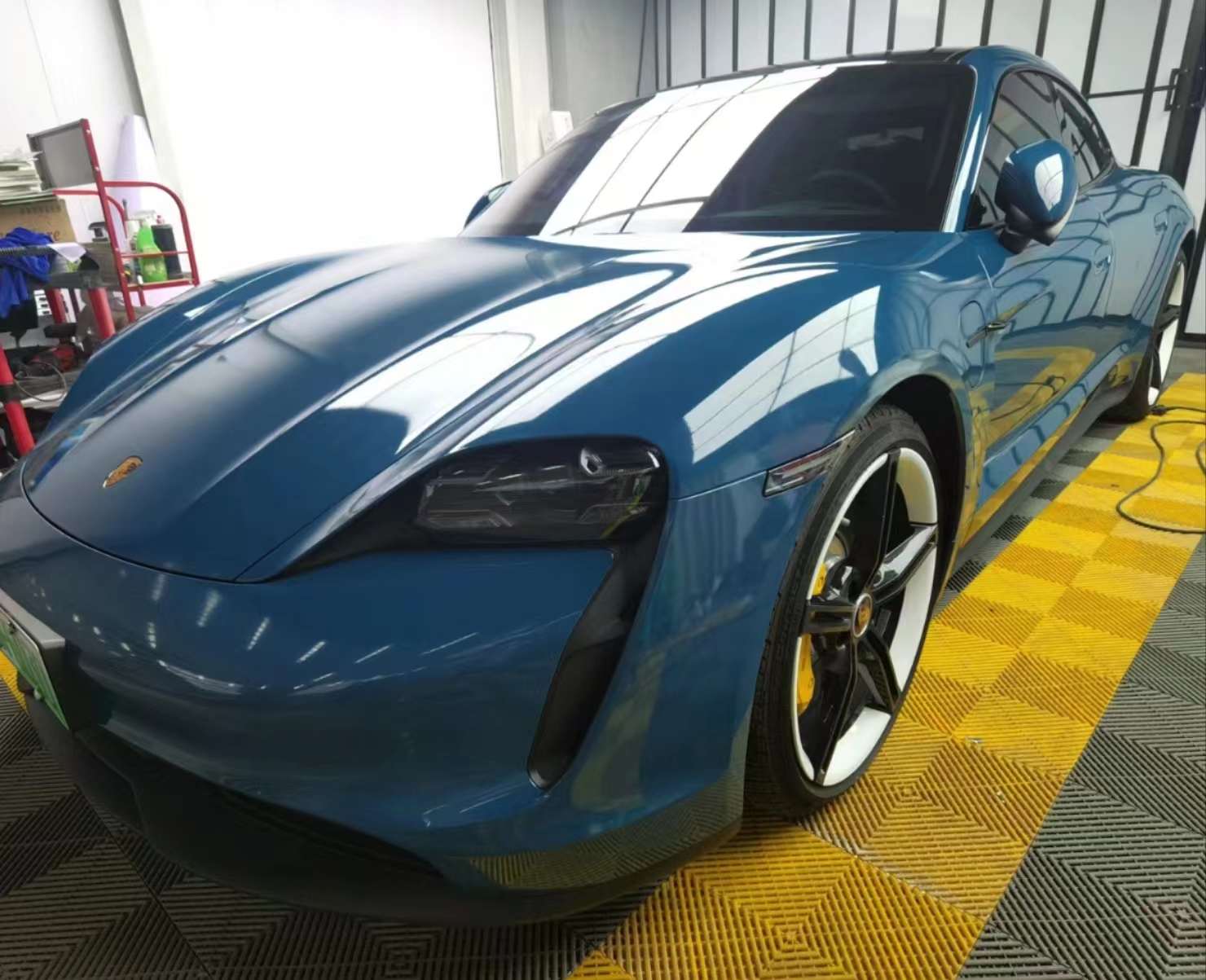 Ravoony Plus PET Glossy Porsche Deep Blue Car Vinyl Wrap review Javon Meyers 00