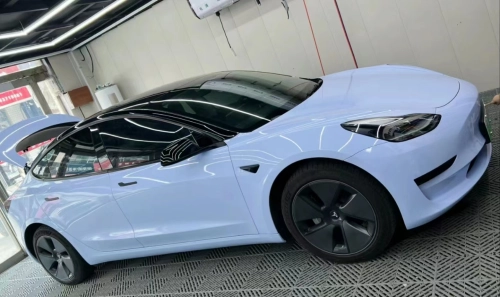 Ravoony Plus Glossy Baby Blue Car Wrap review 