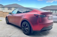 Ravoony Plus Matte Chrome Red Vinyl Car Wrap review 1