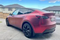 Ravoony Plus Matte Chrome Red Vinyl Car Wrap review 1