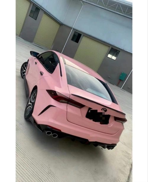 Ravoony Basic PET Gloss Crystal Peach Pink Car Vinyl Wrap review 