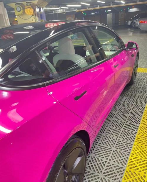 Ravoony Basic Glossy Crystal Rose Red Vinyl Car Wrap review 