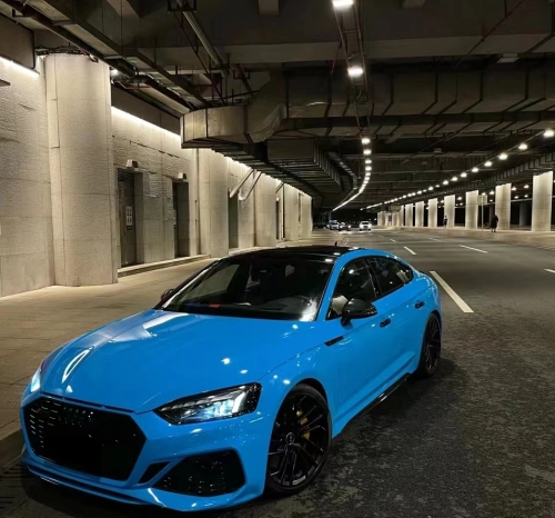 Ravoony Basic PET Glossy Crystal Blue Sky Car Vinyl Wrap review 