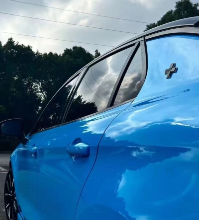 Ravoony Basic Glossy Crystal Blue Sky Car Vinyl Wrap review Anthony Aust 01