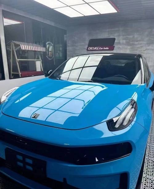 Ravoony Basic Glossy Crystal Blue Sky Car Vinyl Wrap review 