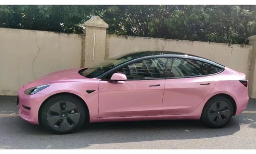 Ravoony Basic Glossy Metal Paint Shell Pink Car Wrap review 